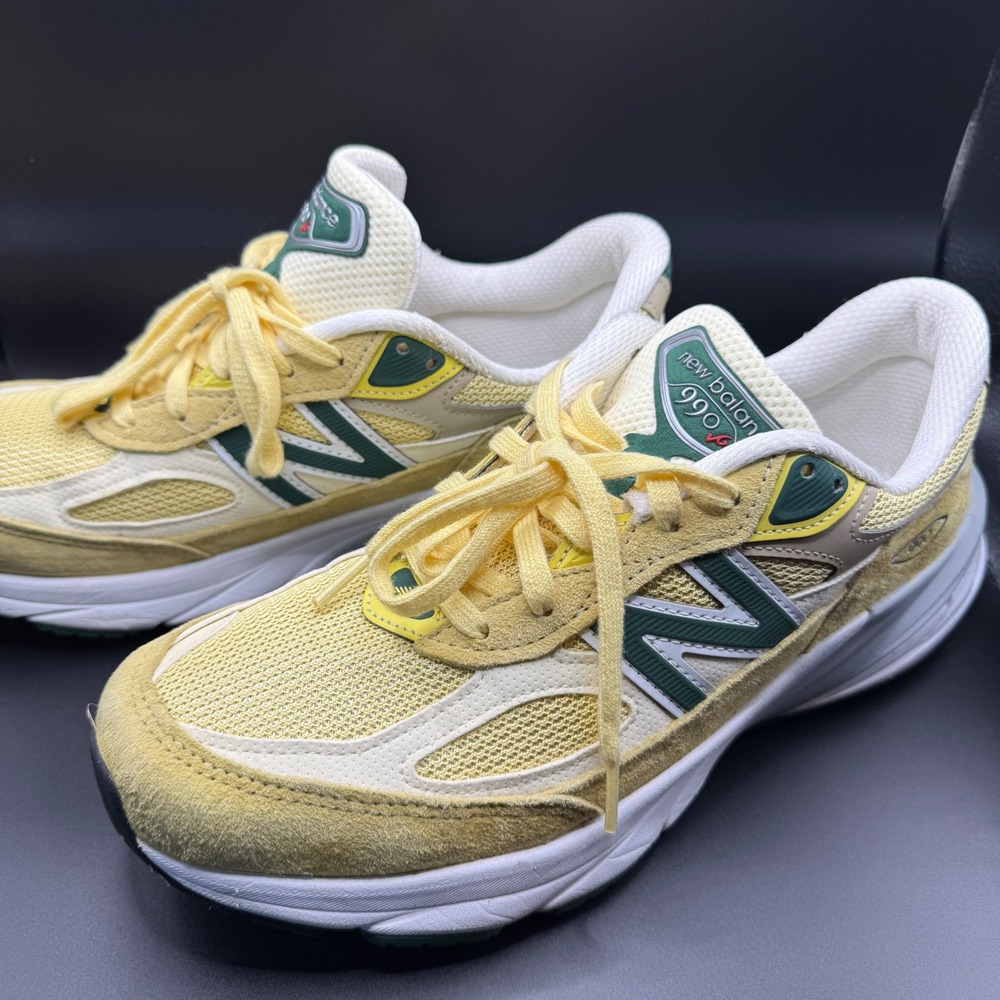 New Balance 990v6 Made in USA Teddy Santis Yellow Green Mens 8.5 Sneakers U990TE - Picture 10 of 14